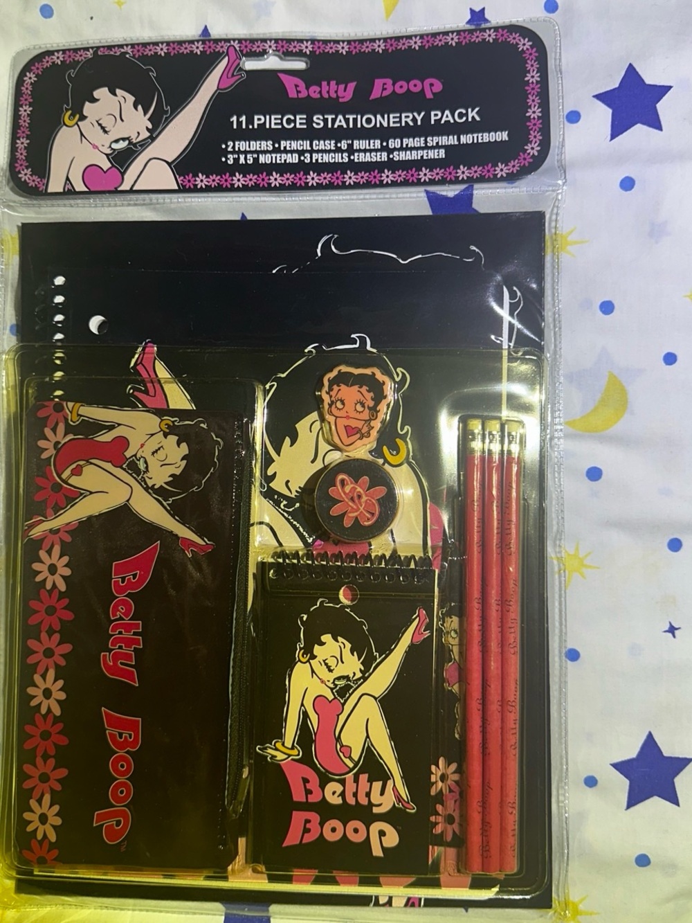 Betty Boop Black and Pink 11-Piece Party Stationery Set